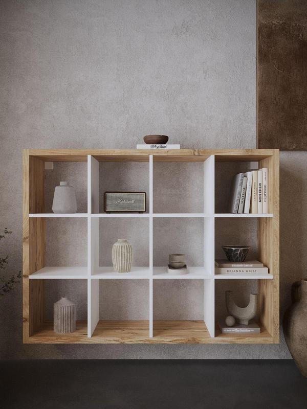 Myniture Home & Living Festival Açık Raf Ünitesi Duvara Monte R50107-6-1 Çam Beyaz - Image 1