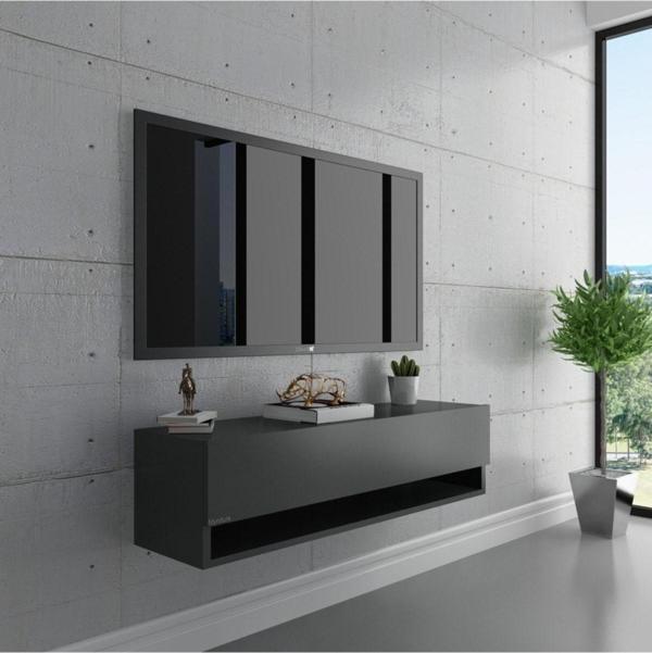 Myniture Home & Living Duvara Monte Tv Sehpası Antrasit S6101-4 - Image 1