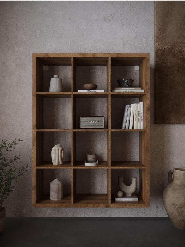 Myniture Home & Living Festival Açık Raf Ünitesi Duvara Monte R50106-2 Ceviz - Image 1
