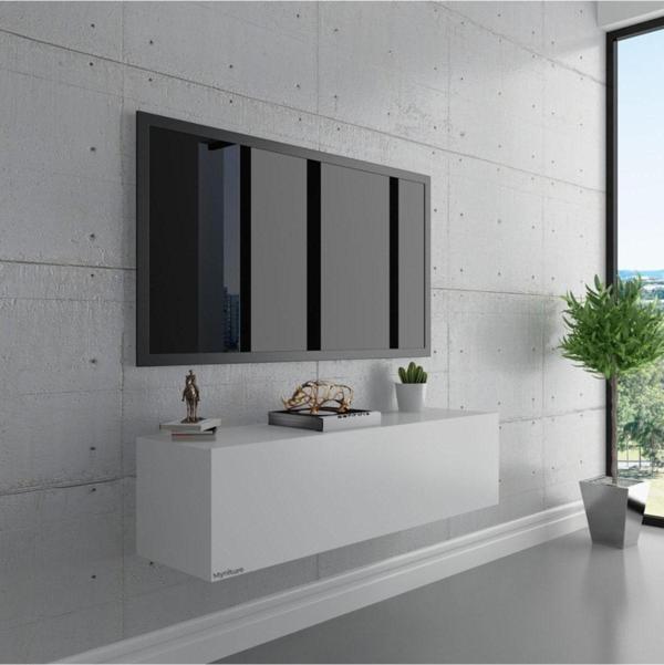Myniture Home & Living Duvara Monte Tv Sehpası Beyaz S6107-1 - Image 1