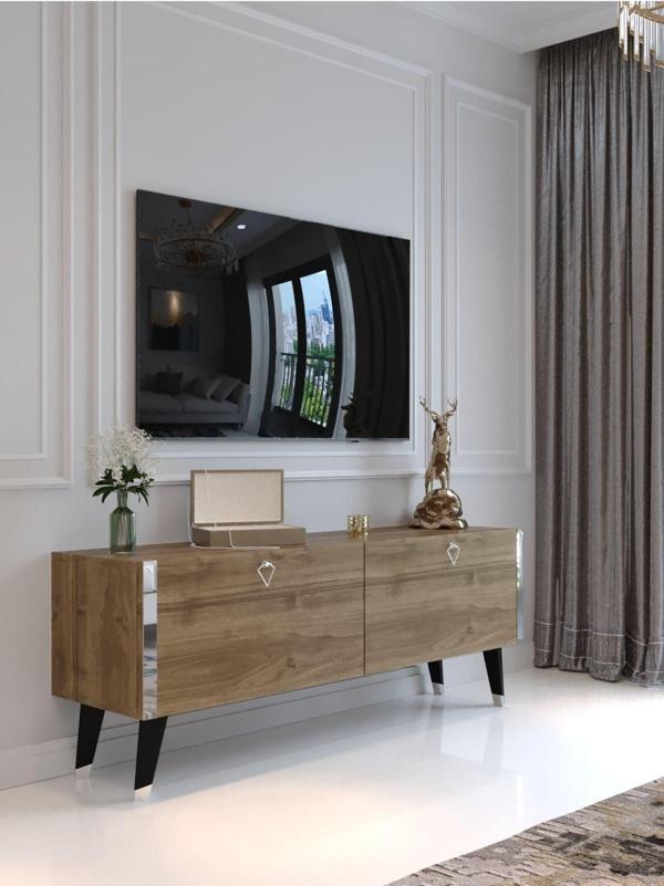 Myniture Home & Living Festival Tv Sehpası S6305-2 Si̇lver Ceviz - Image 1