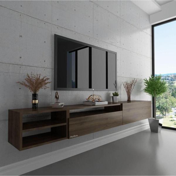 Myniture Home & Living Duvara Monte Tv Sehpası Ceviz S6111-2 - Image 1
