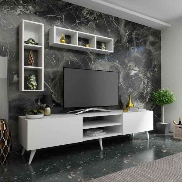 Myniture Home & Living Festival Tv Ünitesi Q3005-1 Beyaz - Image 1