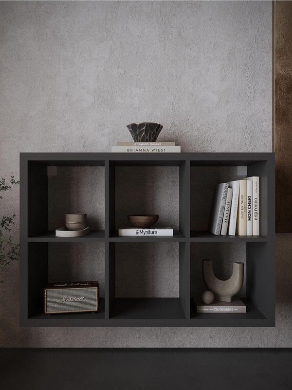 Myniture Home & Living Festival Açık Raf Ünitesi Duvara Monte R50103-4 Antrasit - Image 1