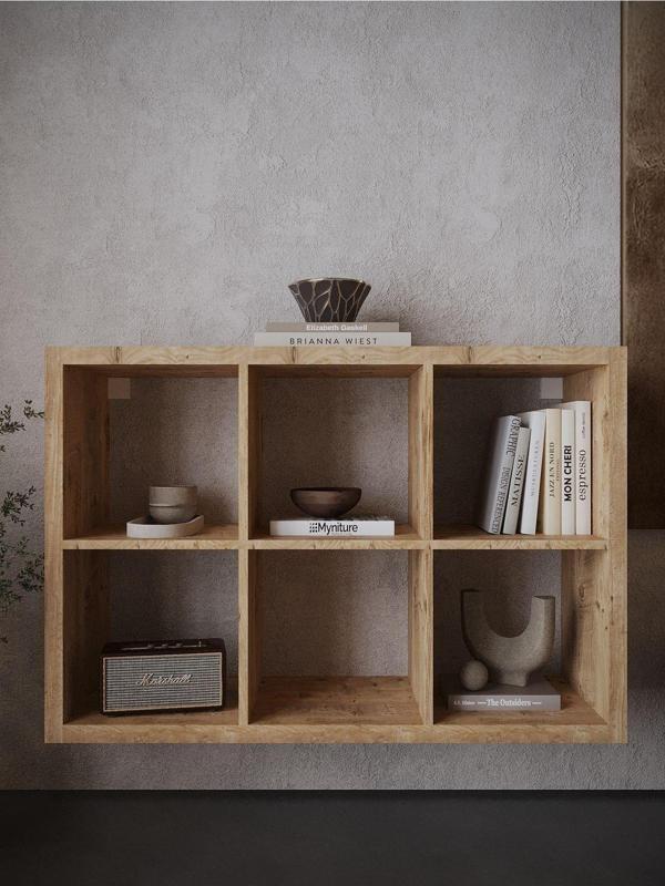 Myniture Home & Living Festival Açık Raf Ünitesi Duvara Monte R50103-6 Çam - Image 1