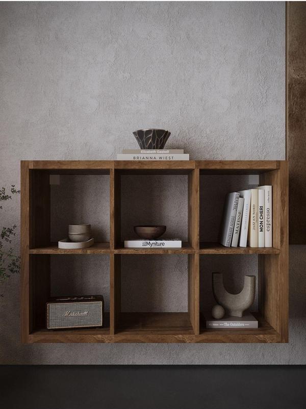 Myniture Home & Living Festival Açık Raf Ünitesi Duvara Monte R50103-2 Ceviz - Image 1