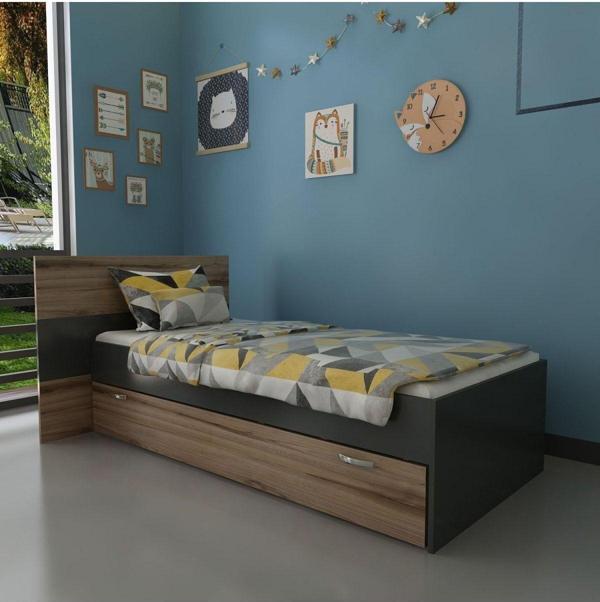 Myniture Home & Living Trend Yavrulu Karyola Q4016-7 Antrasit Çırağan - Image 1