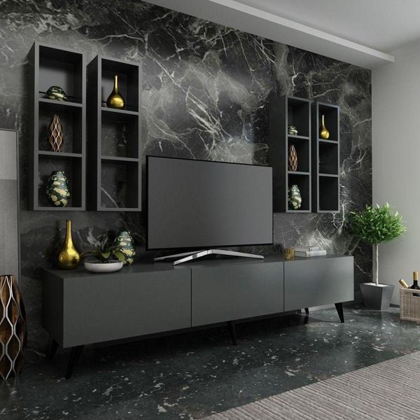 Myniture Home & Living Festival Tv Ünitesi Q3002-4 Antrasit - Image 1