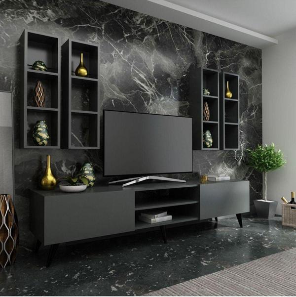 Myniture Home & Living Festival Tv Ünitesi Q3801-4 Antrasit - Image 1
