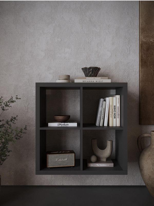 Myniture Home & Living Festival Açık Raf Ünitesi Duvara Monte R50101-4 Antrasit - Image 1