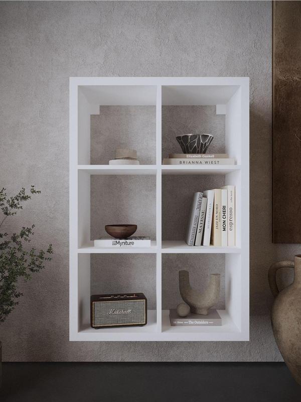 Myniture Home & Living Festival Açık Raf Ünitesi Duvara Monte R50102-1 Parlak Beyaz - Image 1