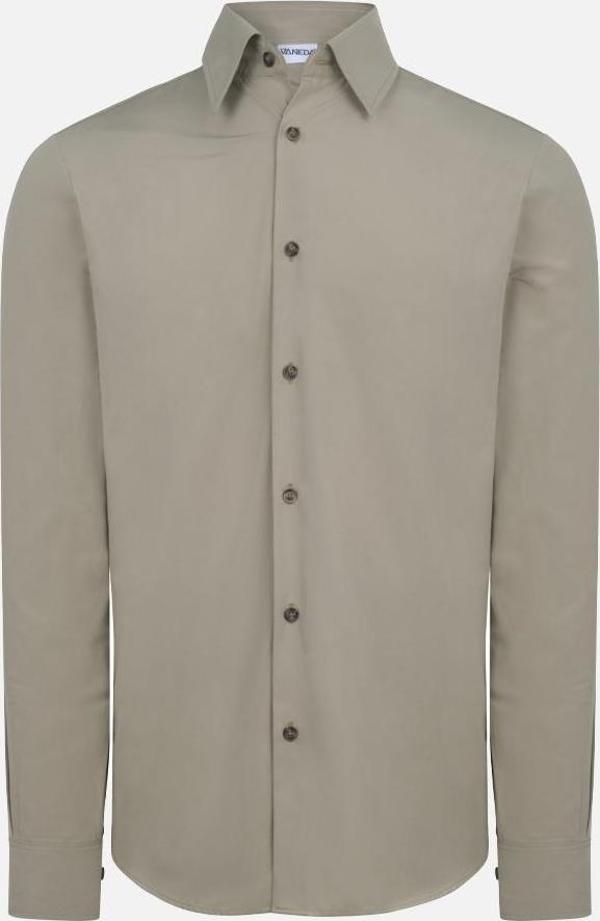 RELAXED FIT COTON ERKEK GOMLEK YESIL - Image 1