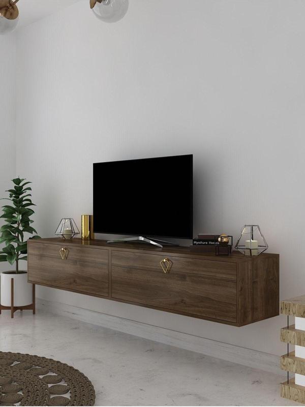 Myniture Home & Living Duvara Monte Tv Sehpası Ceviz S6201-2 - Image 1