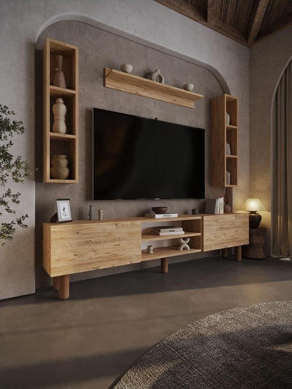 Myniture Home & Living Festival Tv Ünitesi Bh3039-6 Çam Bohem Tv Sehpası - Image 1