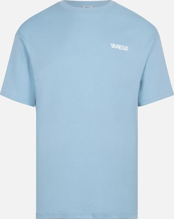 OVERSIZED FIT VANEDA LOGO BASIC TSHIRT MAVI  - Image 1
