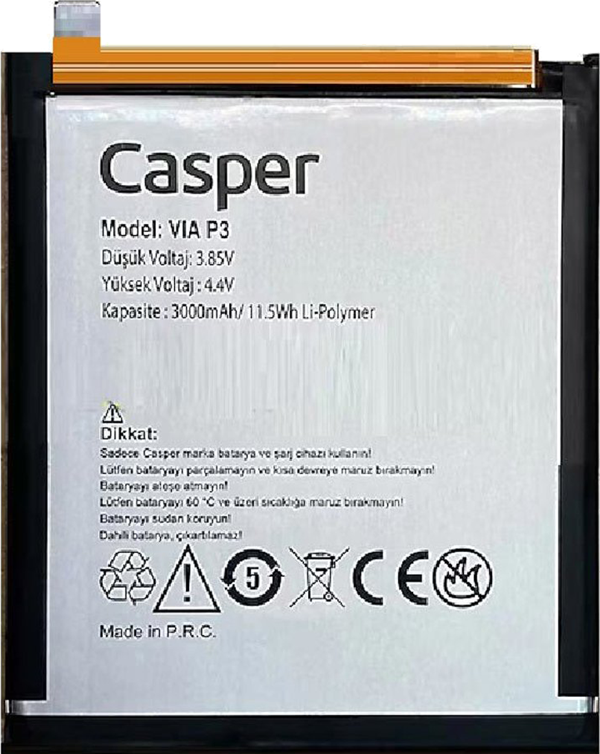 Casper Via P3 Batarya Pil Sıfır Orijinal - Image 1