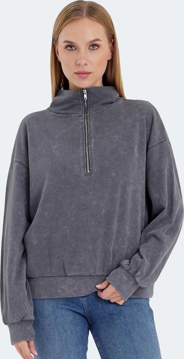 Slazenger VIEWER Kadın Sweatshirt Koyu Gri - Image 1