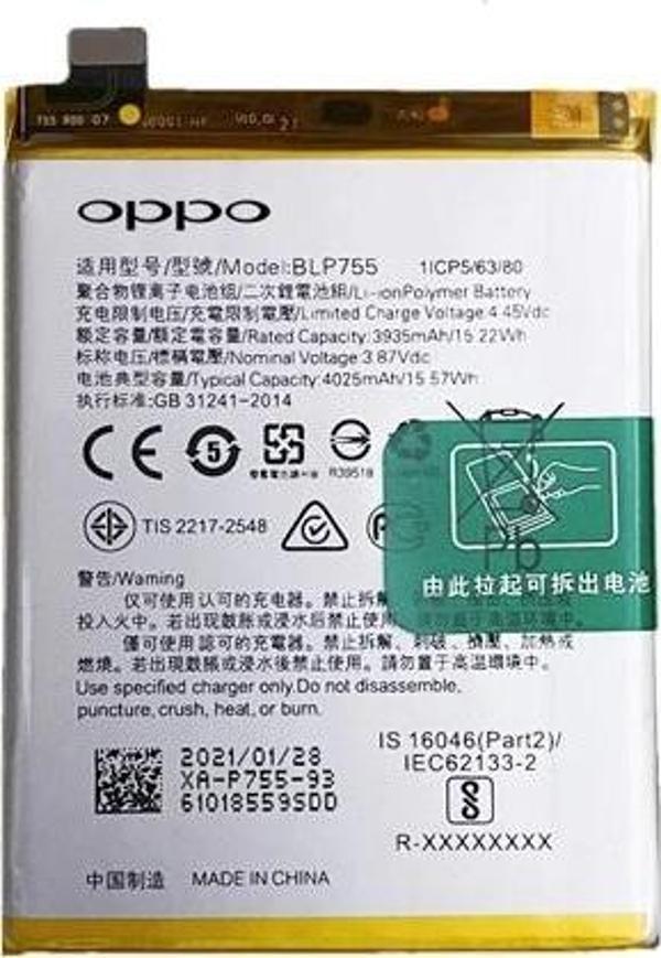 Oppo Reno 3 PRO - BLP755 - Batarya Pil Sıfır Orijinal - Image 1