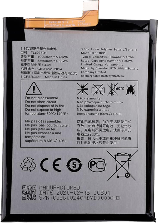 Tcl 10L Batarya Pil Sıfır Orijinal - Image 1