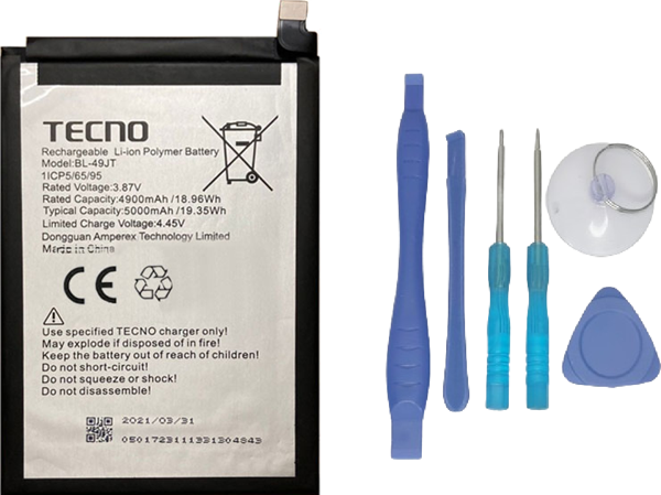 Tecno Camon 17 PRO Batarya Pil Sıfır Orijinal + TAMİR SETİ - Image 1