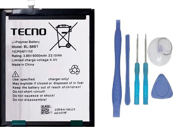 Tecno Pova Batarya Pil Sıfır Orijinal + TAMİR SETİ - Image 1