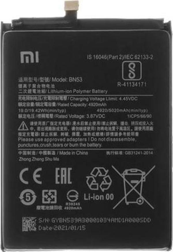 Xiaomi Redmi NOTE 9 PRO - BN 53 - Batarya Pil Sıfır Orijinal - Image 1