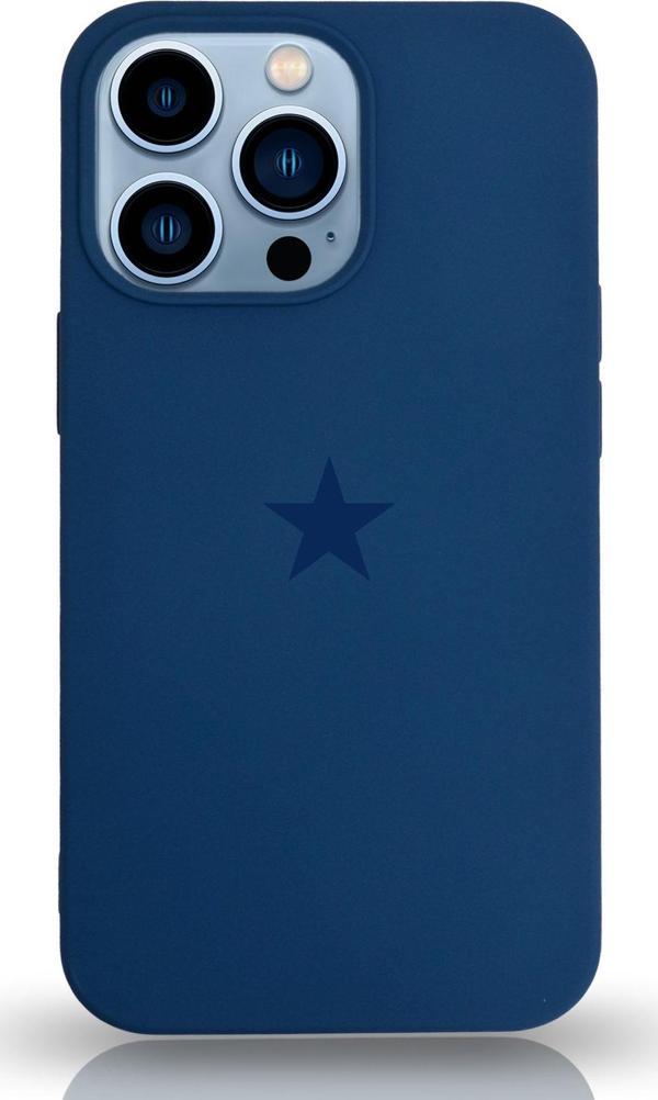 Kılıfmania Apple iPhone 13 Pro Max Kapak Yıldız Logolu İçi Kadife Lansman Silikon Kılıf - Lacivert - Image 1