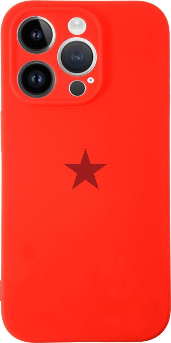 Kılıfmania Apple iPhone 14 Pro Max Yıldız Logolu Kamera Korumalı İçi Kadife Lansman Silikon Kılıf - Kırmızı - Image 1