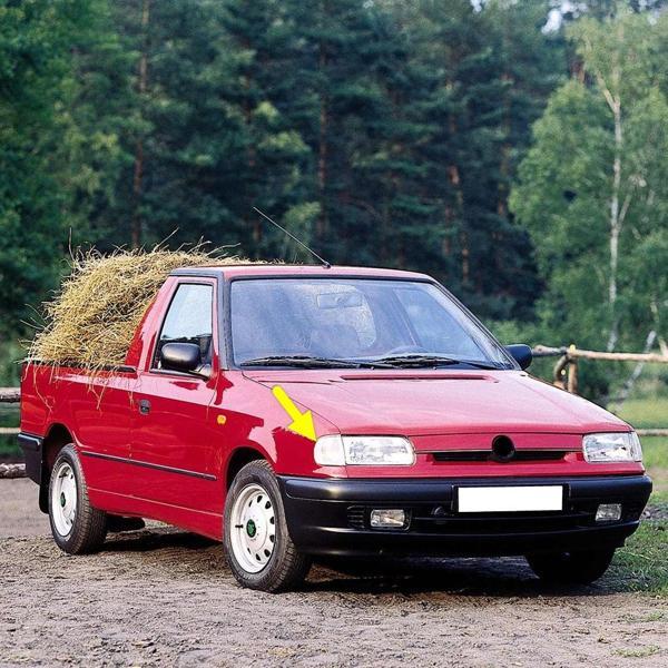 Skoda Pickup 1996-2001 Sağ Ön Sinyal Lambası Beyaz Duysuz 6U0953042A - Image 1