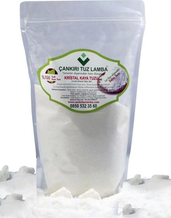 Doğal Çankırı Mineralli Kristalli Sofrada Öğütme Tuzu Granül 1 Kg - Image 1