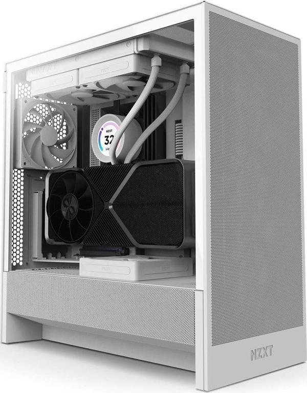 NZXT H5 Flow 2024 CC-H52FW-01 2 Fanlı ATX Beyaz Bilgisayar Kasası - Image 1