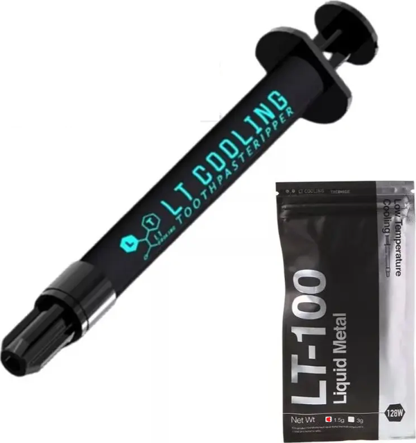LT-100 LİKİT METAL SIVI METAL TERMAL MACUN 128 W/M.K 1,5 GR. - Image 1