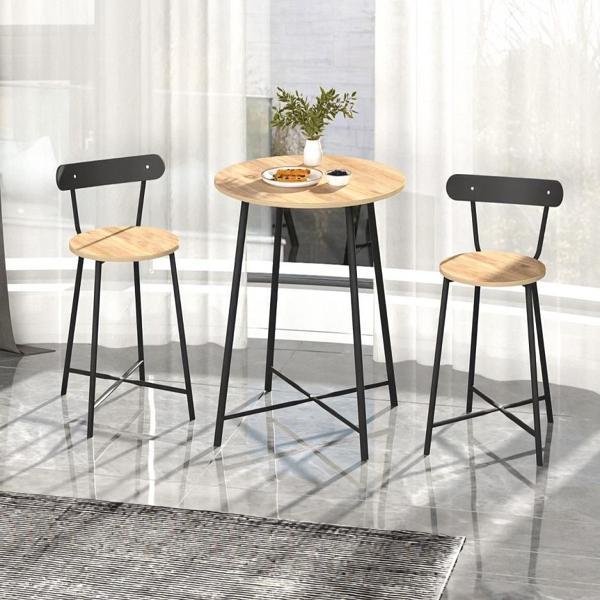 Eportatif  Mutfak Oval 2 Kişilik Bar Yemek Masası Çam 1515 - Image 1