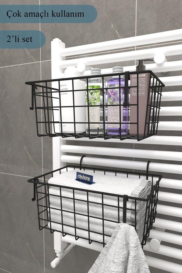 Moniev 2'Li Asılabilir Havlupan Düzenleyici Havluluk Banyo Düzenleyici Havlu Kurutma Asılabilir Havluluk - Image 1