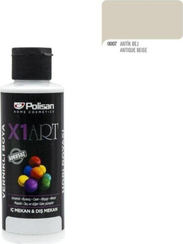 POLİSAN X1 HOBİ BOYASI 0007 ANTİK BEJ 120 ML - Image 1