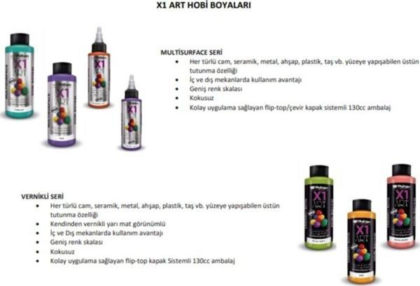 Polisan X1art Multisurface Hobi Boyası 120ml Keten - Image 1