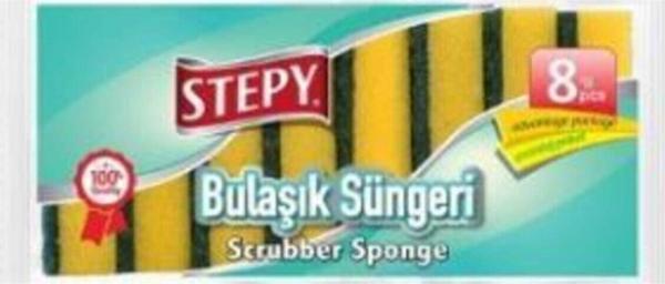 STEPY DÜZ BULAŞIK SÜNGERİ 8 Lİ - Image 1