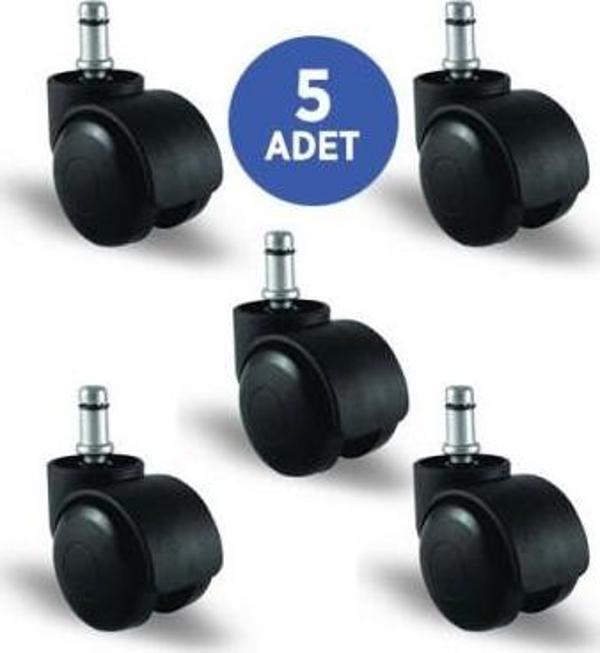 5 Adet Ec03Gmkm50, Pimli Mobilya Tekerleği Koltuk Tekeri, Çap:50, 5Li Set, Geniş Tip - Image 1
