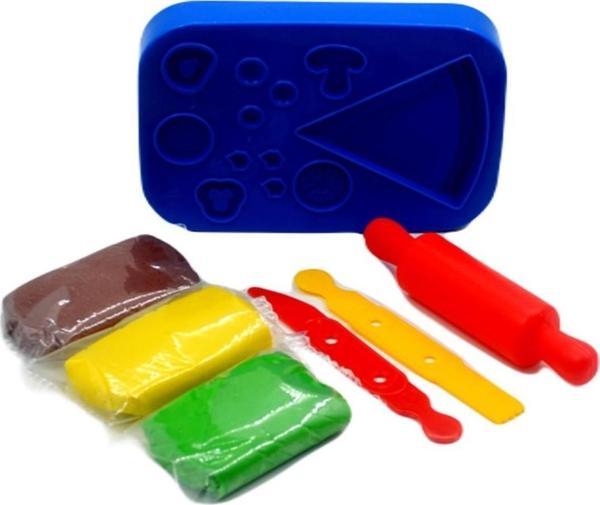 Bu-Bu Oyun Hamuru Seti Pizza 7 Parça Pizza Oyun Hamur Seti - Image 1