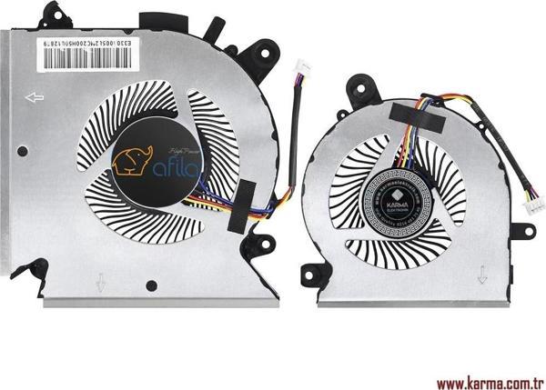 MSI GF65 Thin, GF65 9SE, GF65 9SD, ... vb Notebook Cpu, Gpu Fanı, işlemci ve Ekran Kartı Fanı (Sağ,Sol SET) - Image 1