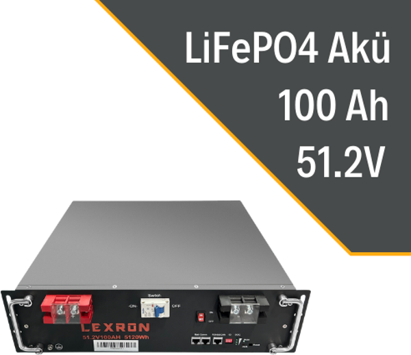 LEXRON 100AH 51.2V LİTYUM AKÜ (KASET TİPİ) - Image 1