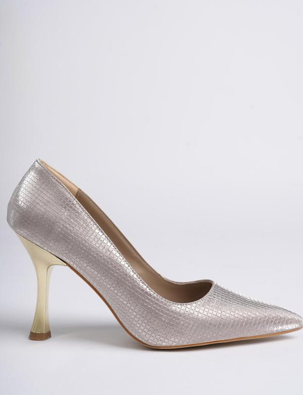 Muggo YOWEL Garantili Sivri Burun Kadın Topuklu Stiletto Ayakkabı - Image 1