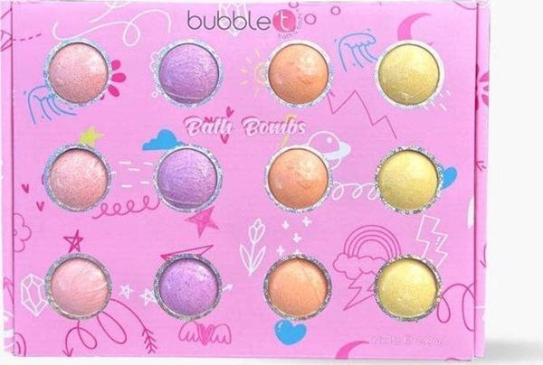 Bubble T Rainbow Bath Bombs 12 x 85 gr Banyo Topu Seti - Image 1