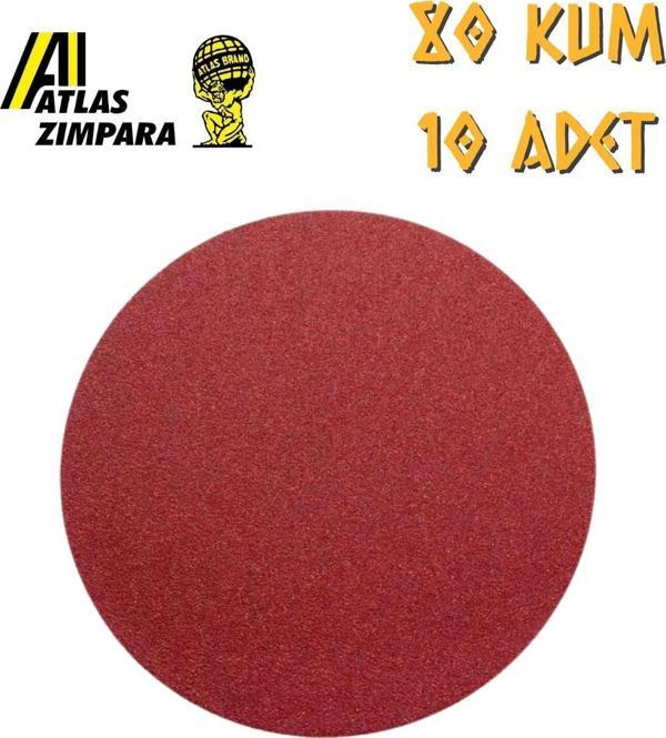 Atlas GT888 Yuvarlak Disk Cırt Zımpara 115 mm - P80 Kum - 10 Adet - Image 1