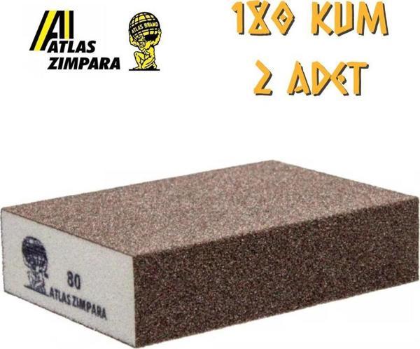 Atlas Sünger Zımpara - Kalın 4 Taraflı - 180 Kum - 2 Adet - Image 1