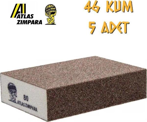 Atlas Sünger Zımpara - Kalın 4 Taraflı - 46 Kum - 5 Adet - Image 1