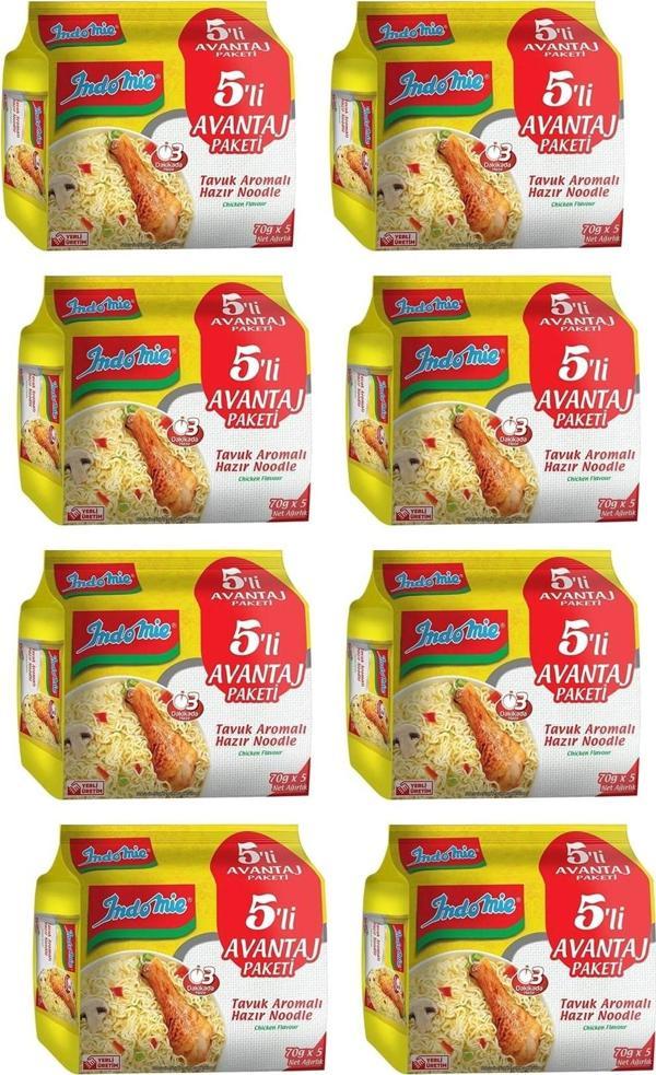 Indomie Hazır Noodle Tavuklu 75gr X 5 Li Avantaj Paket X 8 Adet - Image 1