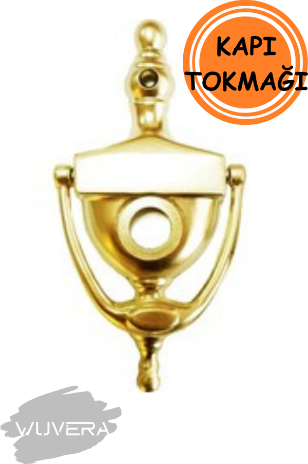 WUVERA Gold Parlak Sarı Çelik Kapı Tokmağı: Kapınıza Zarif Bir Dokunuş - Image 1