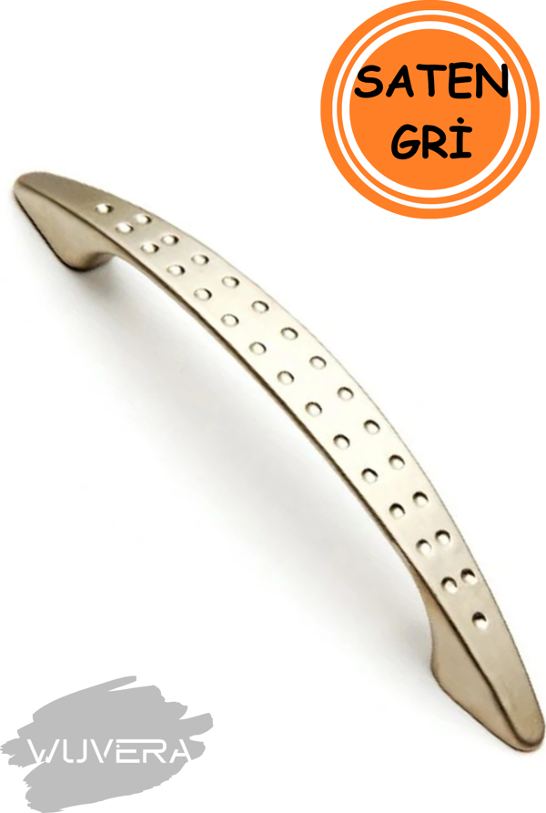 WUVERA Mobilya Dolap Çekmece Kulp Noktalı 96mm Saten Gri Renk - Image 1