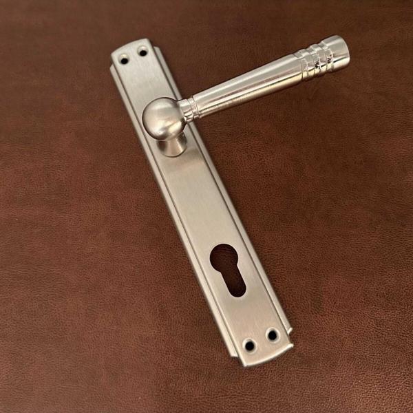Osmanlı Topkapı Handles Saten Aynalı Yale Çelik Kapı Kolu 1 Takım - Image 1